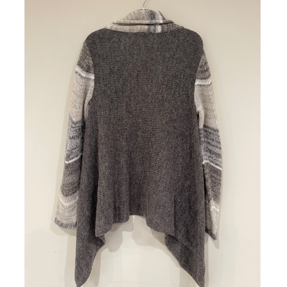 Sisters Wool Blend Knit Waterfall Open Front Cardigan Size S/M - Picture 3 of 9